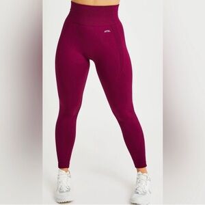 AYBL Balance V2 Seamless Athletic Performance Leggings Size Small In Purple Wine